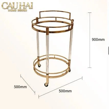 Maison Couture - Xe Đẩy Quầy Bar Royale Oracle Lusso Bar Cart 50x50x90-XE ĐẨY BAR-CẬU HAI HOME DECOR-CẬU HAI HOME DECOR