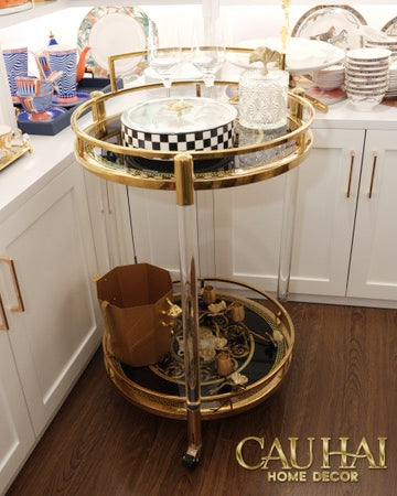 Maison Couture - Xe Đẩy Quầy Bar Royale Oracle Lusso Bar Cart 50x50x90-XE ĐẨY BAR-CẬU HAI HOME DECOR-CẬU HAI HOME DECOR