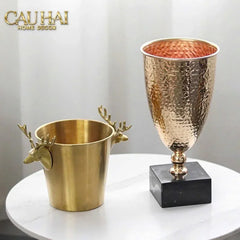 Hone Couture - Bình Hoa Goblet Aureum Marble Trophy H30-BÌNH HOA-CẬU HAI HOME DECOR