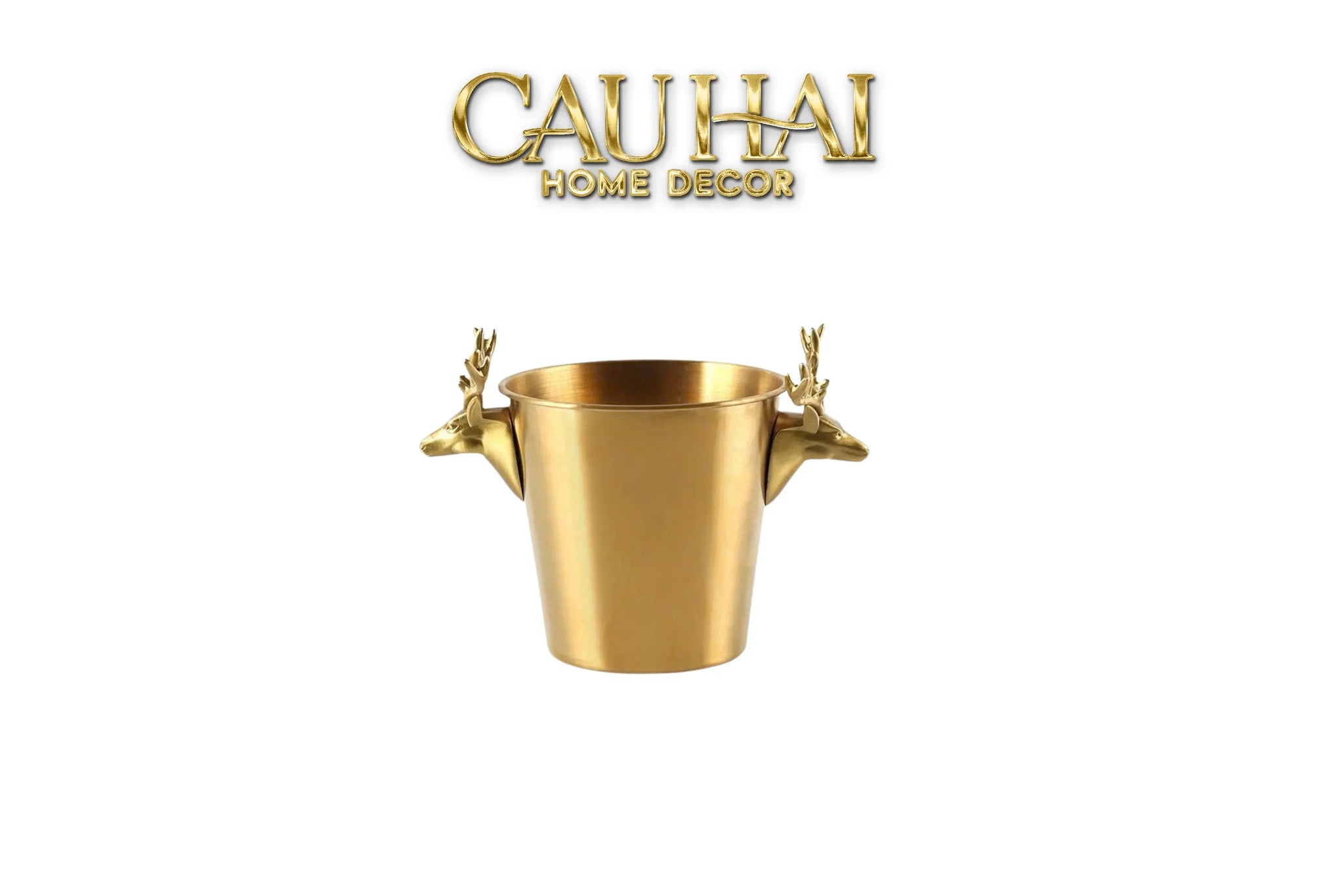 Maison Couture - Xô Đá Alexander Prime Brasson Antler Ice Bucket-XÔ ĐÁ-CẬU HAI HOME DECOR