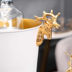 Maison Couture - Xô Đá Màu Trắng Golden Elk Ice Bucket White 5L-CẬU HAI HOME DECOR