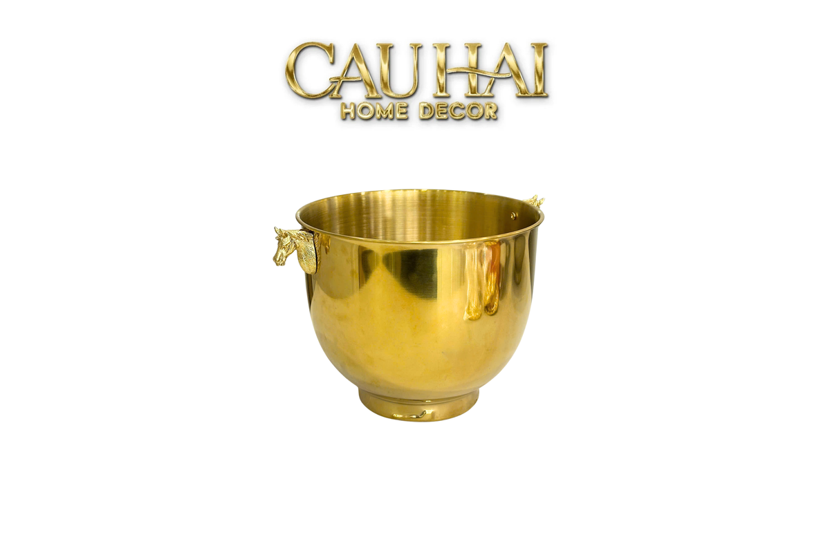Maison Couture - Xô Đá Stainless Steel Cheval Royal D'Or Ice Bucket 18x25-XÔ ĐÁ-CẬU HAI HOME DECOR-CẬU HAI HOME DECOR