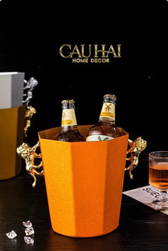 Maison Couture - Xô Đá Sư Tử Bằng Đồng - Brasson Lion Sauvage Ice Bucket 14x18.5x21 4.5L-XÔ ĐÁ-CẬU HAI HOME DECOR