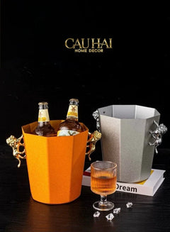 Maison Couture - Xô Đá Sư Tử Bằng Đồng - Brasson Lion Sauvage Ice Bucket 14x18.5x21 4.5L-XÔ ĐÁ-CẬU HAI HOME DECOR