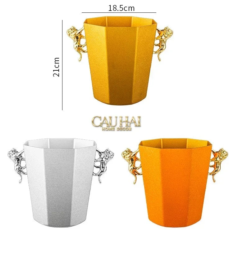 Maison Couture - Xô Đá Sư Tử Bằng Đồng - Brasson Lion Sauvage Ice Bucket 14x18.5x21 4.5L-XÔ ĐÁ-CẬU HAI HOME DECOR