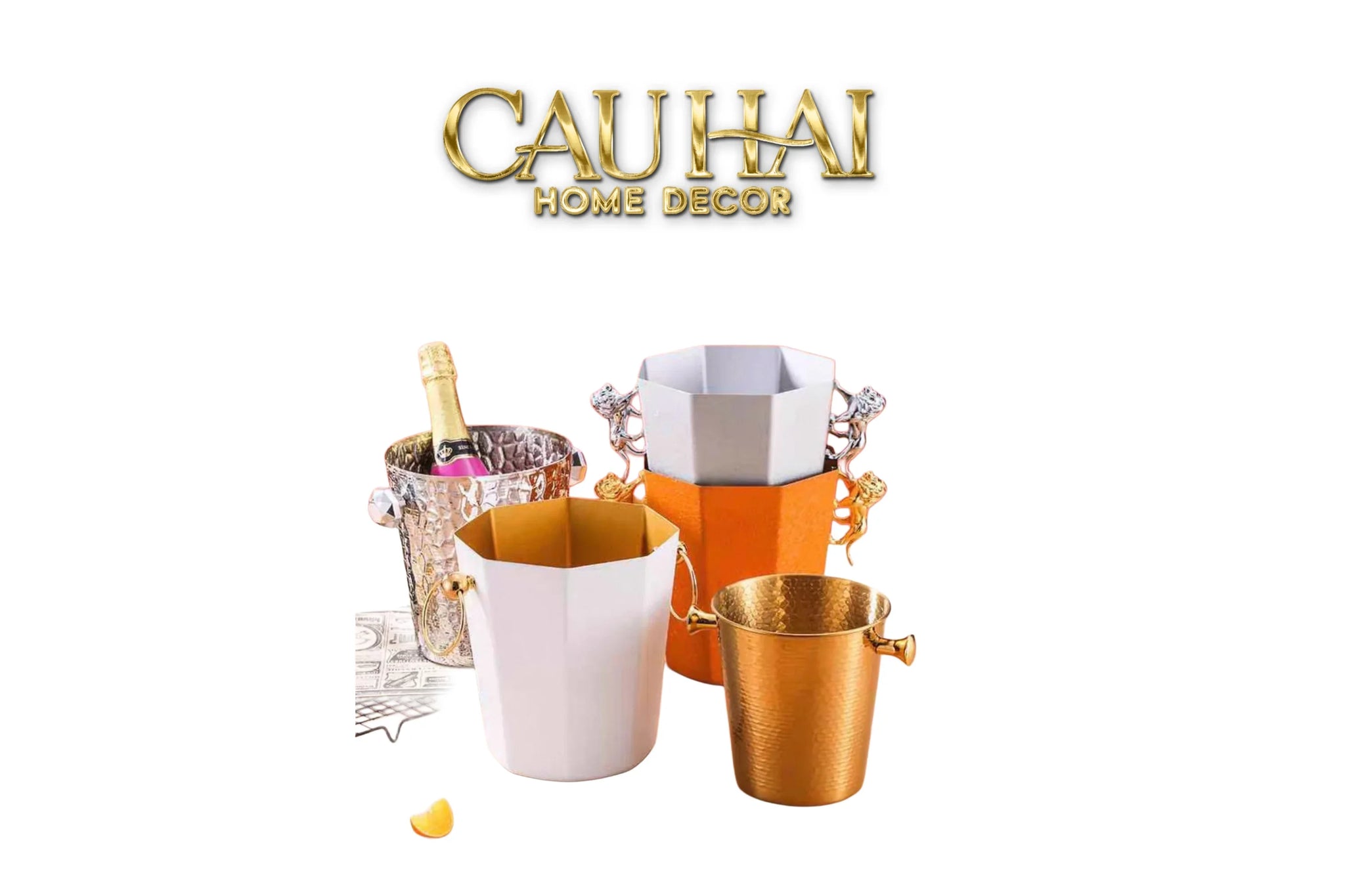 Maison Couture - Xô Đá Sư Tử Bằng Đồng - Brasson Lion Sauvage Ice Bucket 14x18.5x21 4.5L-XÔ ĐÁ-CẬU HAI HOME DECOR