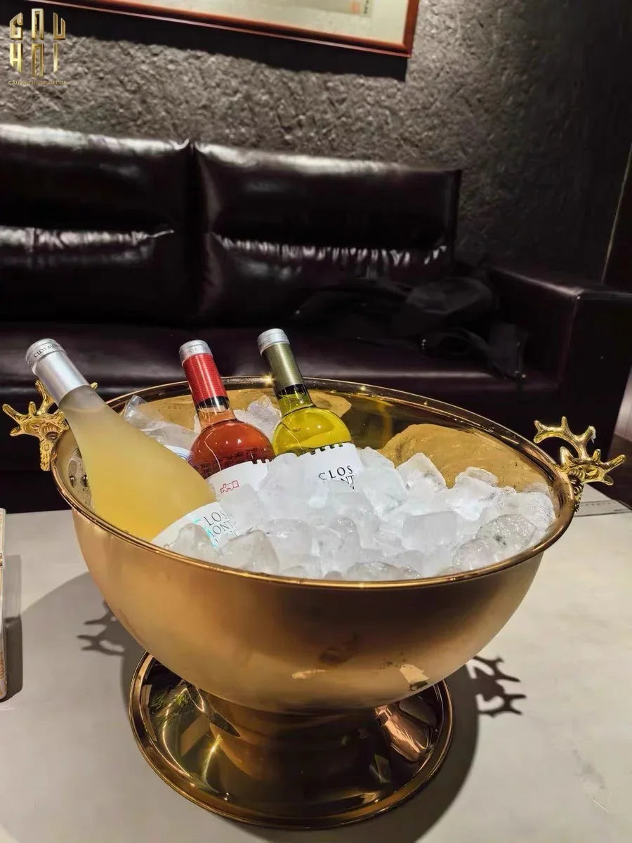 Maison Couture - Xô Đá Ướp Lạnh Grande Golden Elk Ice Bucket 10L 39x47x32-XÔ ĐÁ-CẬU HAI HOME DECOR