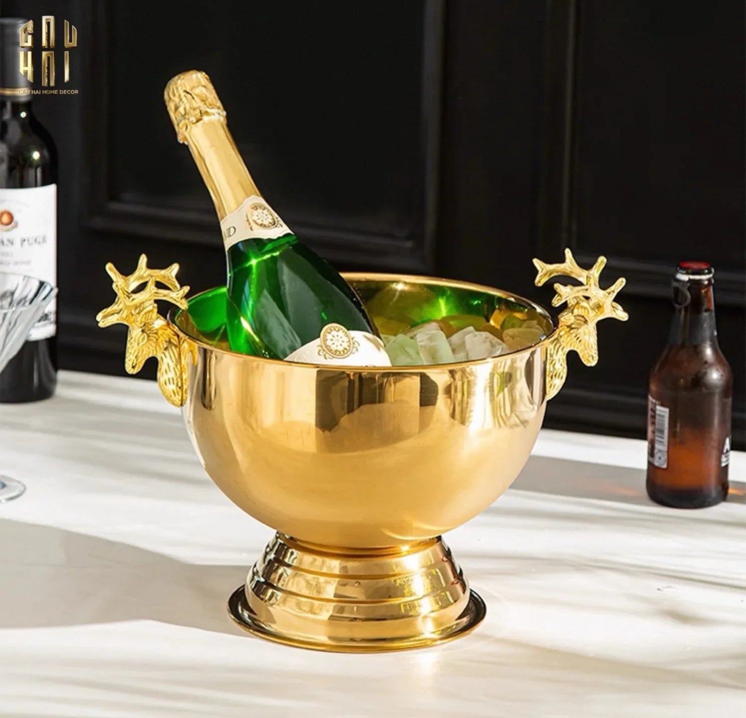 Maison Couture - Xô Đá Ướp Lạnh Grande Golden Elk Ice Bucket 10L 39x47x32-XÔ ĐÁ-CẬU HAI HOME DECOR