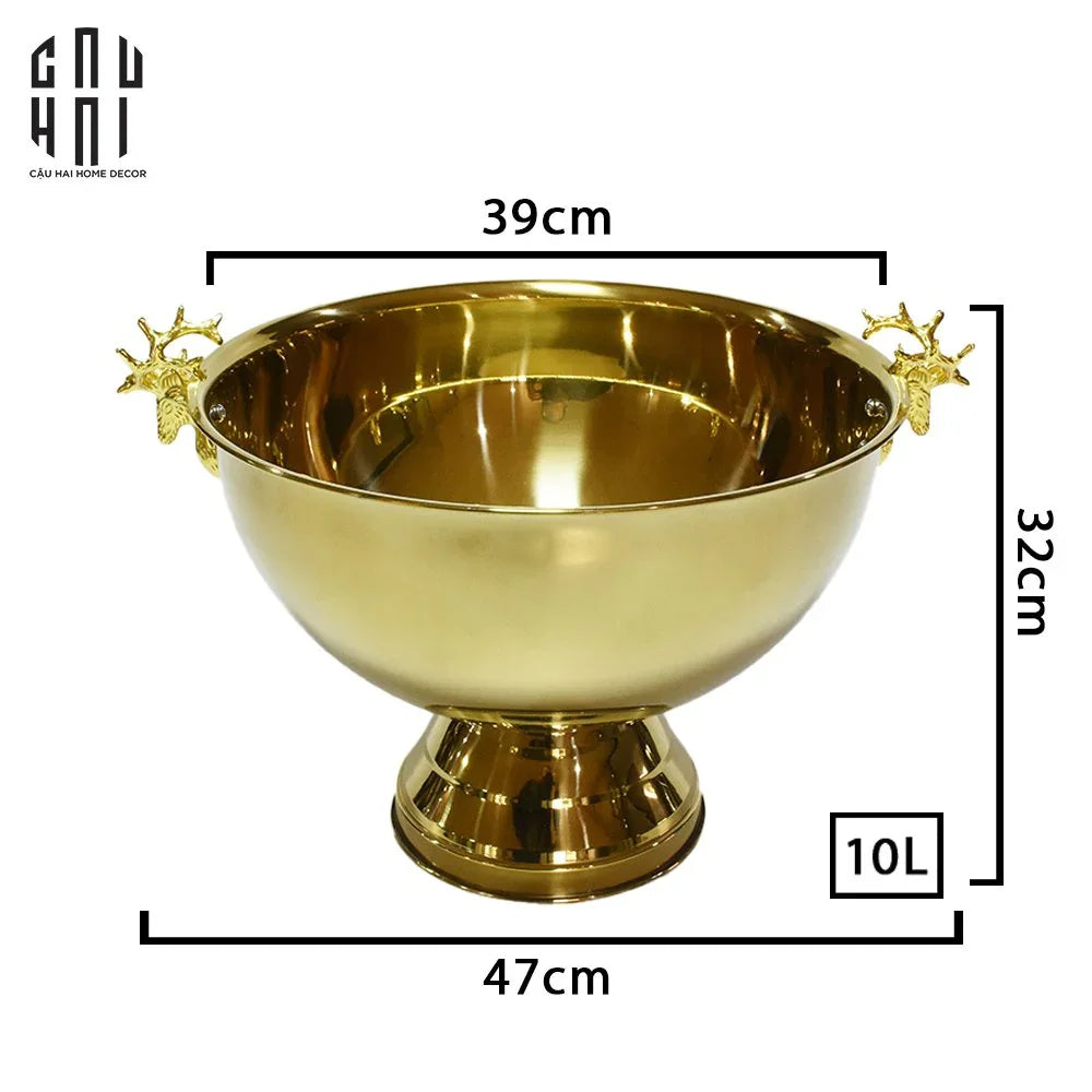 Maison Couture - Xô Đá Ướp Lạnh Grande Golden Elk Ice Bucket 10L 39x47x32-XÔ ĐÁ-CẬU HAI HOME DECOR
