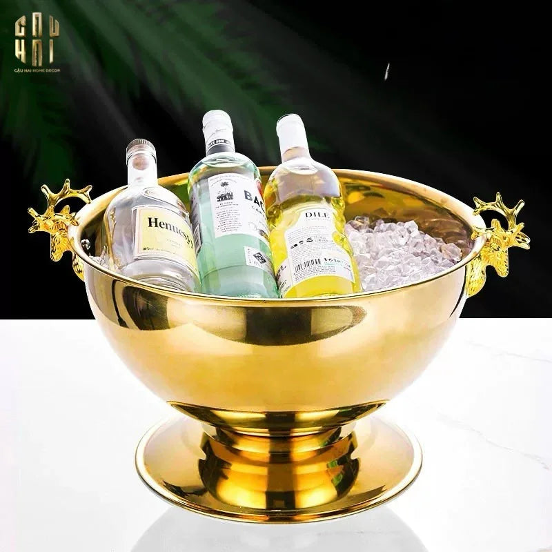 Maison Couture - Xô Đá Ướp Lạnh Grande Golden Elk Ice Bucket 10L 39x47x32-XÔ ĐÁ-CẬU HAI HOME DECOR