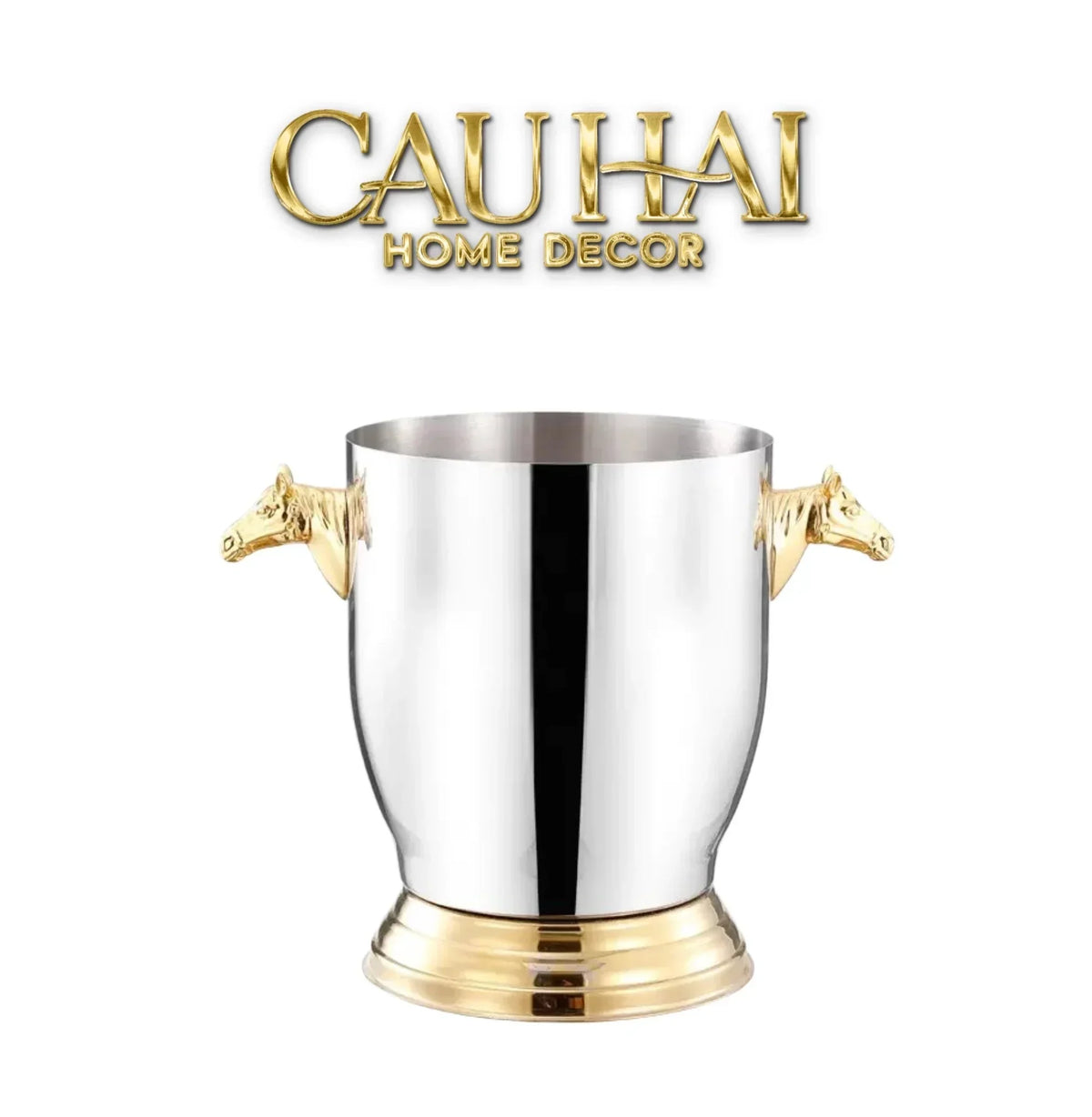 Maison Couture - Xô Đá Phiên Bản Allure - Malta Cheval Équestre Ice Bucket - Noire Gold 6L 18x24-XÔ ĐÁ-CẬU HAI HOME DECOR-CẬU HAI HOME DECOR