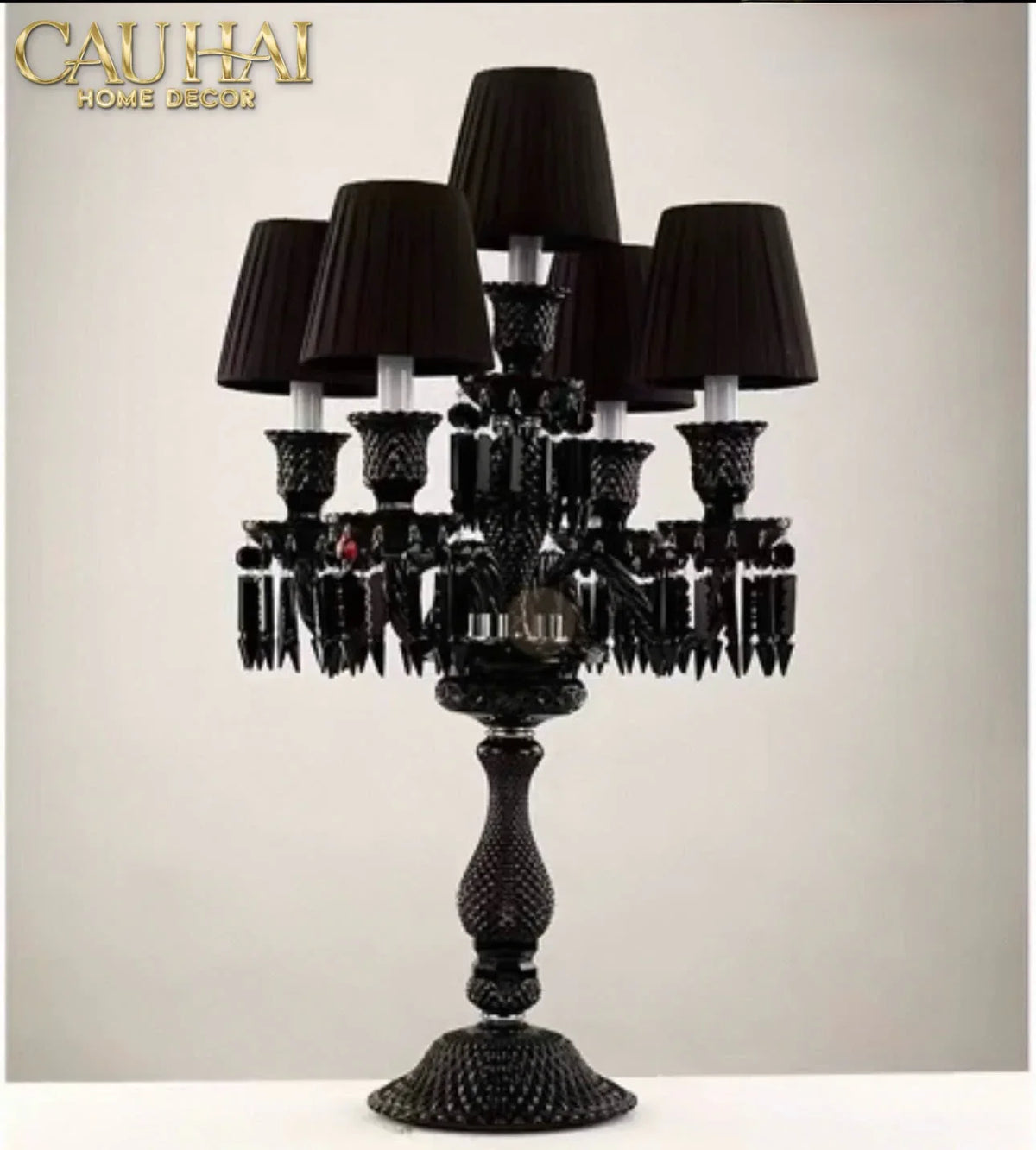 Maison Cristalleries Couture - Đèn Pha Lê 5 Đỉnh Candelabre Couronne Zénith Classique Lamp H72-ĐÈN BÀN-CẬU HAI HOME DECOR-CẬU HAI HOME DECOR