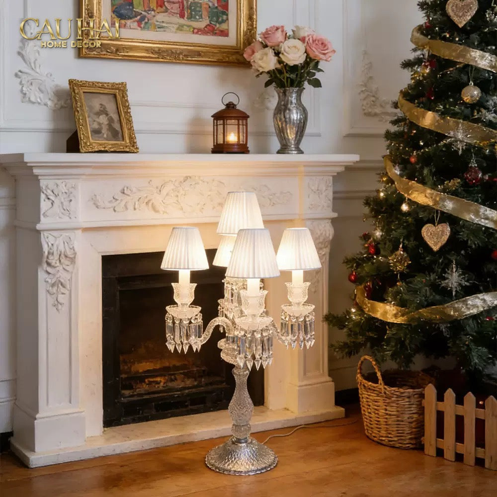 Maison Cristalleries Couture - Đèn Pha Lê 5 Đỉnh Candelabre Couronne Zénith Classique Lamp H72-ĐÈN BÀN-CẬU HAI HOME DECOR-CẬU HAI HOME DECOR