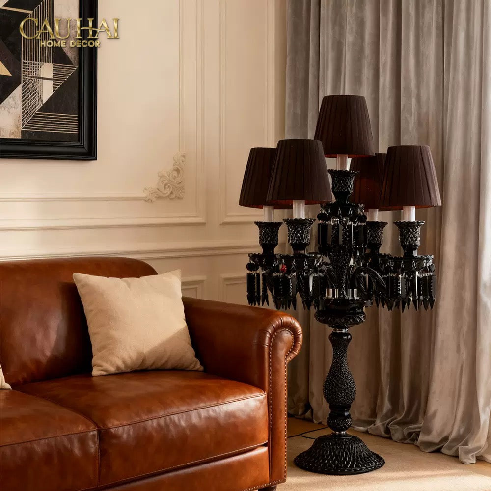 Maison Cristalleries Couture - Đèn Pha Lê 5 Đỉnh Candelabre Couronne Zénith Classique Lamp H72-ĐÈN BÀN-CẬU HAI HOME DECOR-CẬU HAI HOME DECOR