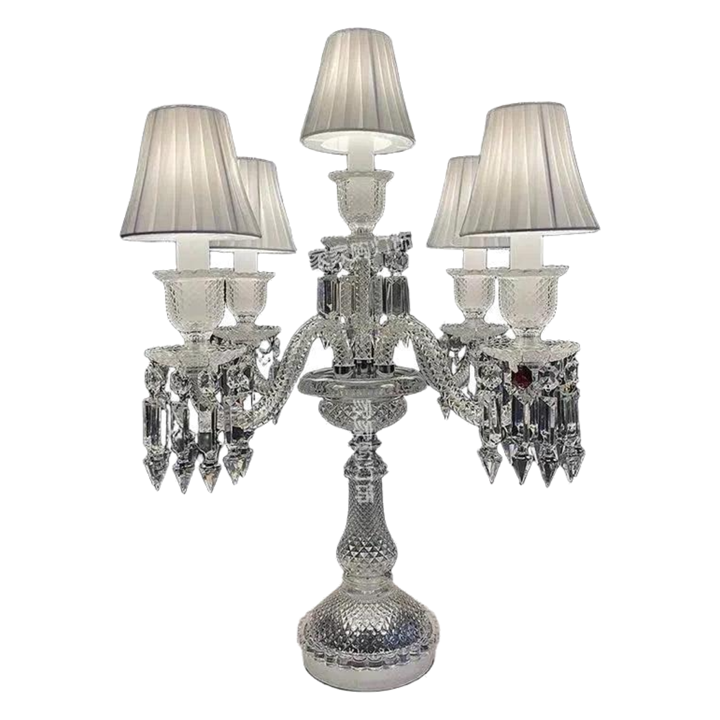 Maison Cristalleries Couture - Đèn Pha Lê 5 Đỉnh Candelabre Couronne Zénith Classique Lamp H72-ĐÈN BÀN-CẬU HAI HOME DECOR-CẬU HAI HOME DECOR
