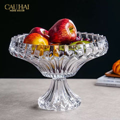 Maison Cristalleries Couture - Đĩa Pha Lê 2 Tầng Lumière Couronne Étagère 2 Niveaux 34x37-SET CHÉN DĨA-CẬU HAI HOME DECOR