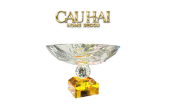 Maison Cristalleries Couture - Đĩa Trái Cây Pha Lê Amber Fruit Plates Centerpieces 9x28x15-CẬU HAI HOME DECOR