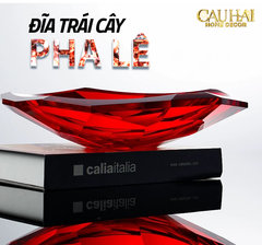Maison Cristalleries Couture - Đĩa Trái Cây Pha Lê Cao Cấp Crimson Ruby Peak Centerpiece Fruit Plate D29-SET CHÉN DĨA-CẬU HAI HOME DECOR