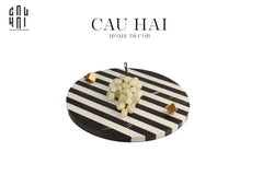 Maison De Nature - Marble Stone Art Tray - Khay Đá Tự Nhiên L'Oracle Blanc Ou Noir-KHAY TRANG TRÍ-CẬU HAI HOME DECOR