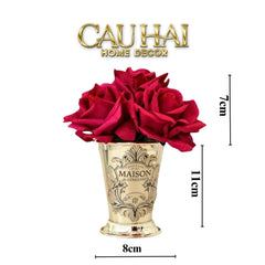 Maison Du Rose - Lọ Hoa Hồng Chalice Élégance Home Fragrance H15-BÌNH HOA-CẬU HAI HOME DECOR
