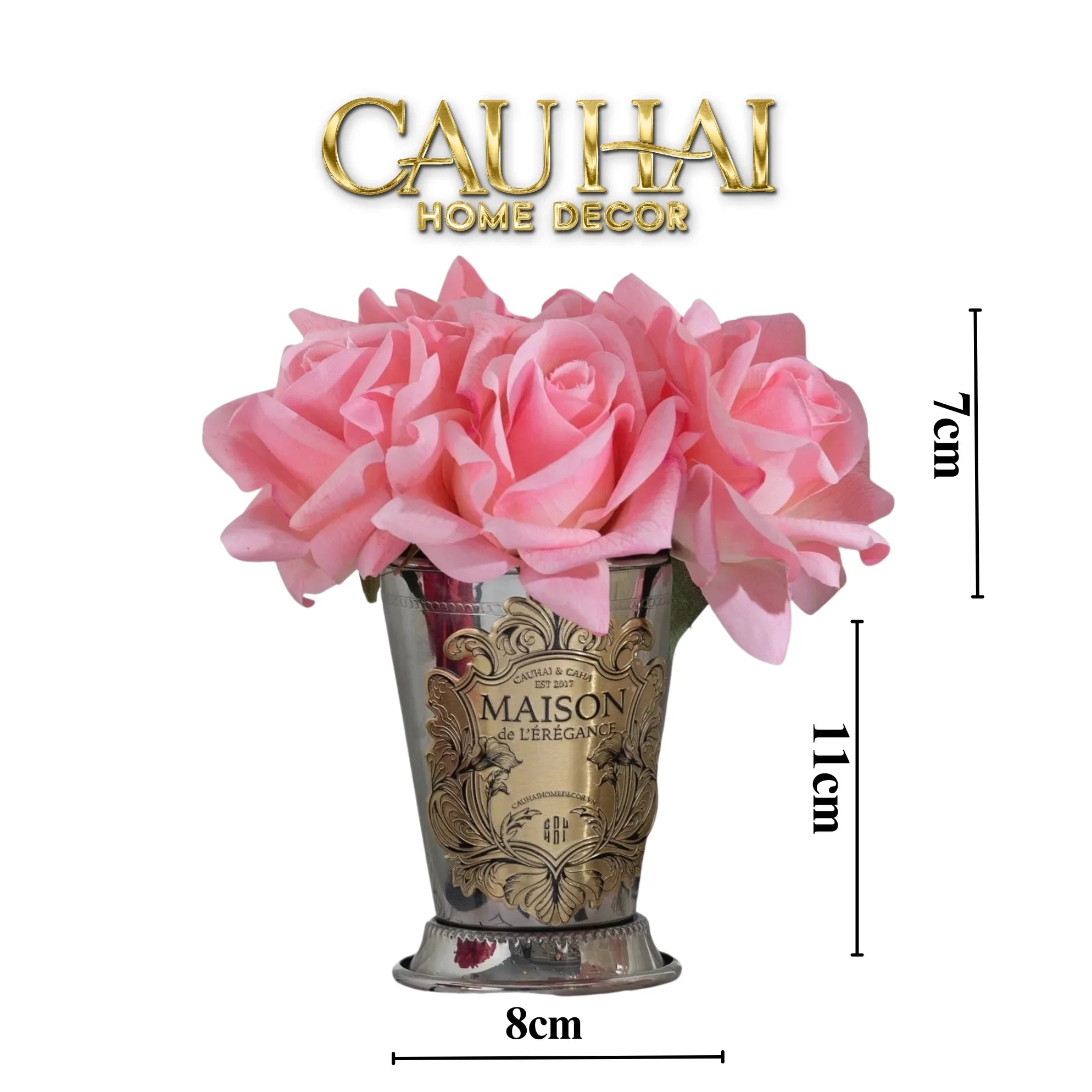 Maison Du Rose - Lọ Hoa Hồng Chalice Élégance Home Fragrance H15-BÌNH HOA-CẬU HAI HOME DECOR