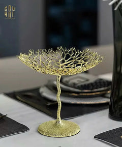 Maison Elysian Couture - Đĩa Trái Cây San Hô Bằng Đồng Aureum Doré Corail Centerpieces 23x27-Đĩa Trái Cây-CẬU HAI HOME DECOR