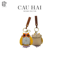 Móc Khoá - Charm Túi Xách Owl Bling Bling White-MÓC KHÓA & CHARM TÚI-CẬU HAI HOME DECOR