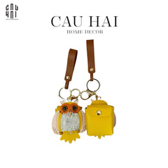Móc Khoá - Charm Túi Xách Owl Bling Bling Yellow-MÓC KHÓA & CHARM TÚI-CẬU HAI HOME DECOR