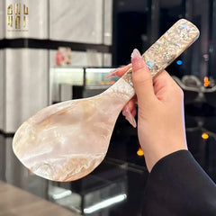 Muỗng Vá Cơm Xà Cừ Glowing Mother-of- Pearl Rice Paddle Tablewares D13-Dinner Cutlery Set Dao Muỗng Nĩa-CẬU HAI HOME DECOR