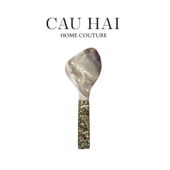 Muỗng Vá Cơm Xà Cừ Glowing Mother-of- Pearl Rice Paddle Tablewares D13-Dinner Cutlery Set Dao Muỗng Nĩa-CẬU HAI HOME DECOR