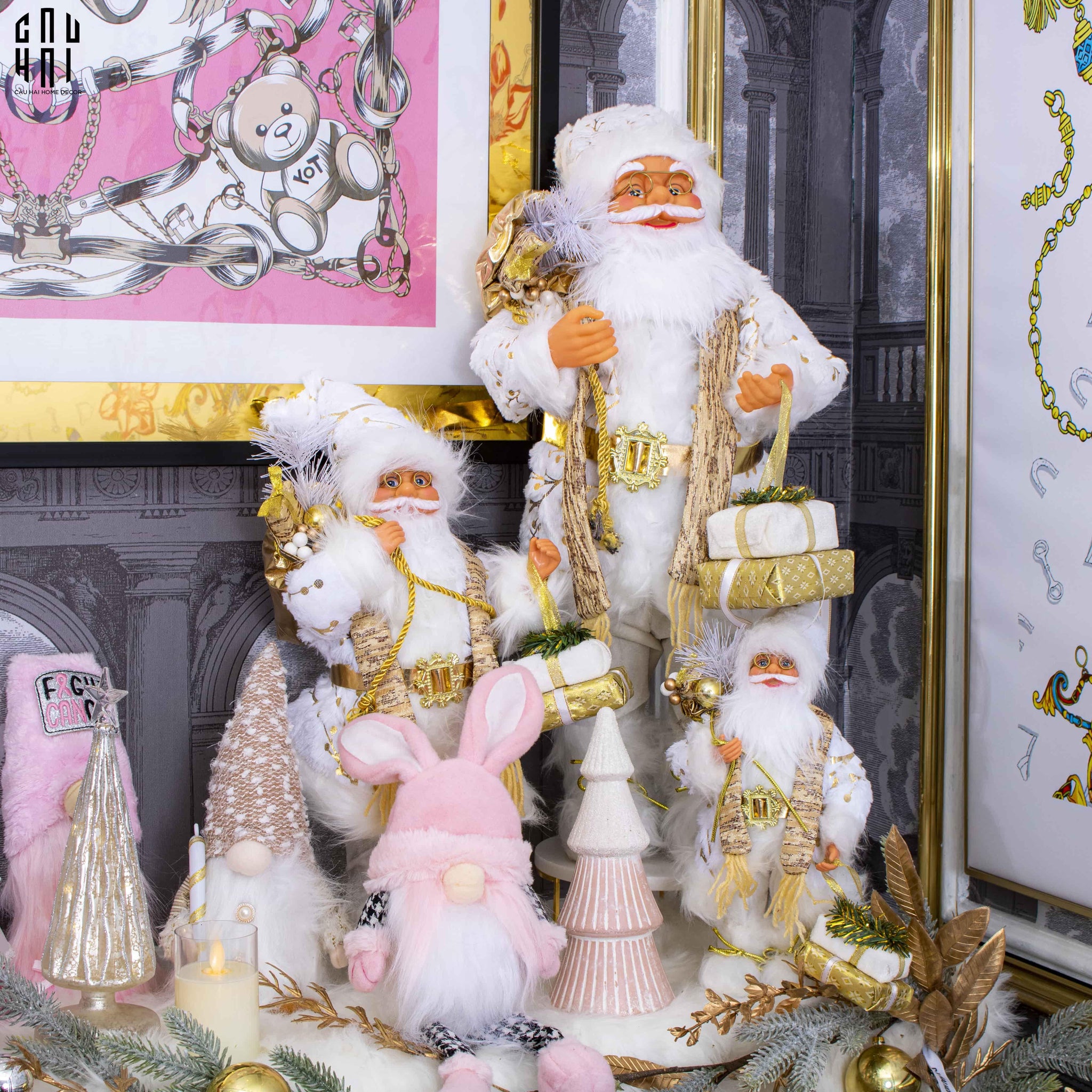 Ông Già Noel - White Santa Claus Size S-TRANG TRÍ GIÁNG SINH-CẬU HAI HOME DECOR