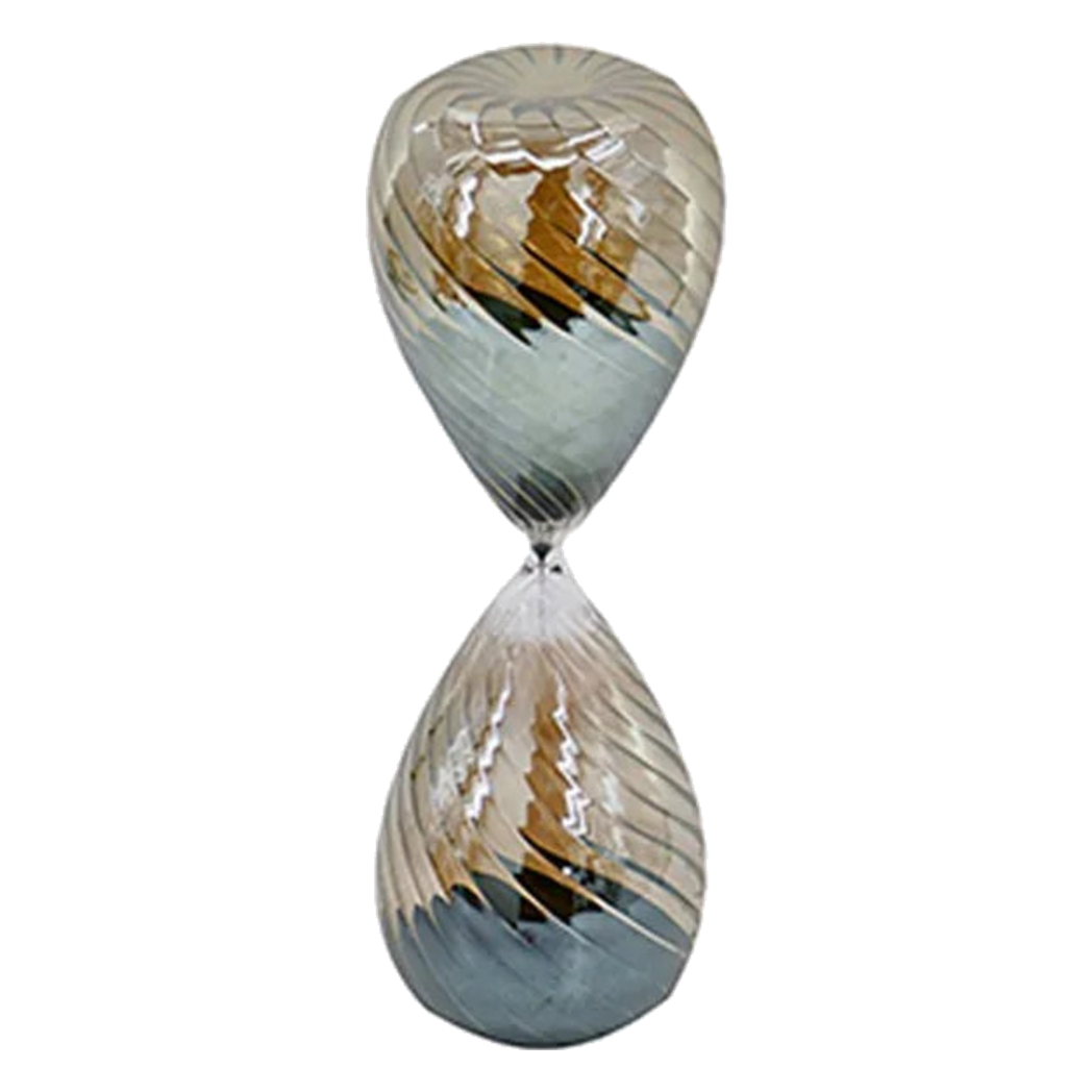 Đồng hồ cát thuỷ tinh ngũ sắc Crystal Grande Curves Hourglass 14x44 - Cậu Hai Home Decor