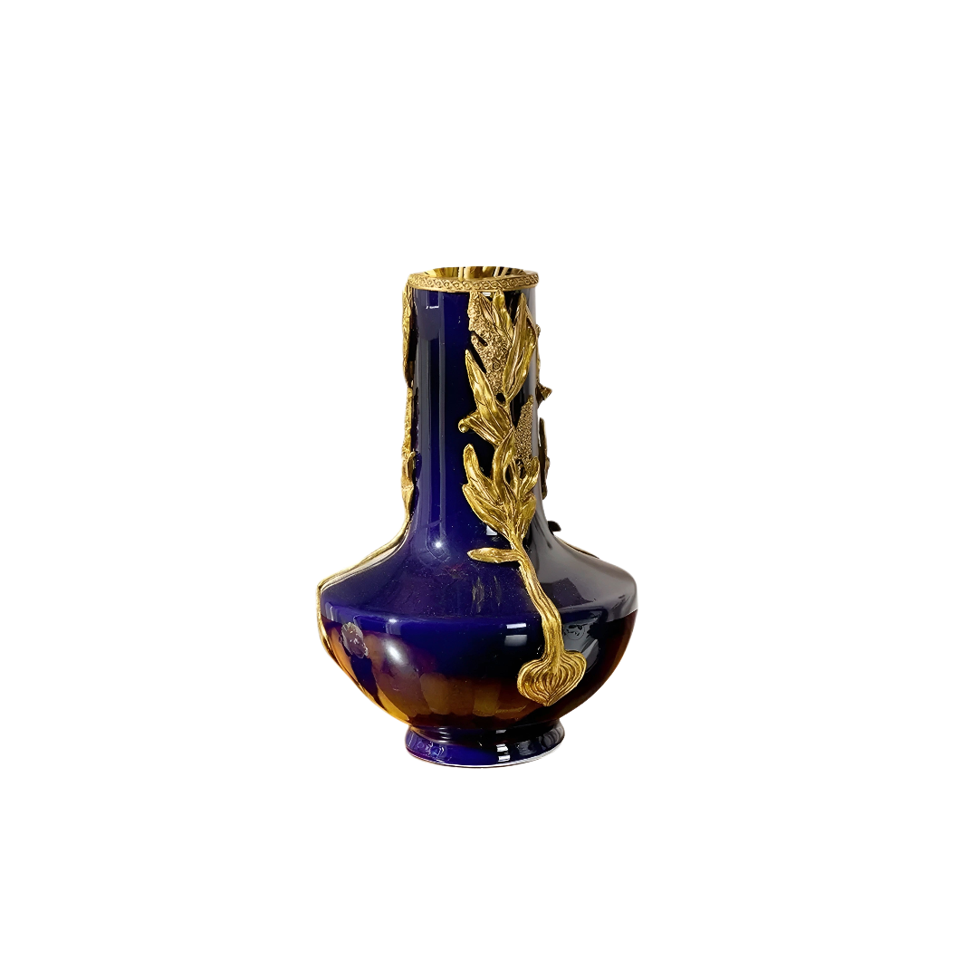 Maison Couture - Bình Hoa Imperium Empire Divine Vase - Laurel Amphora Miniature – Imperial Cobalt 30x21x21