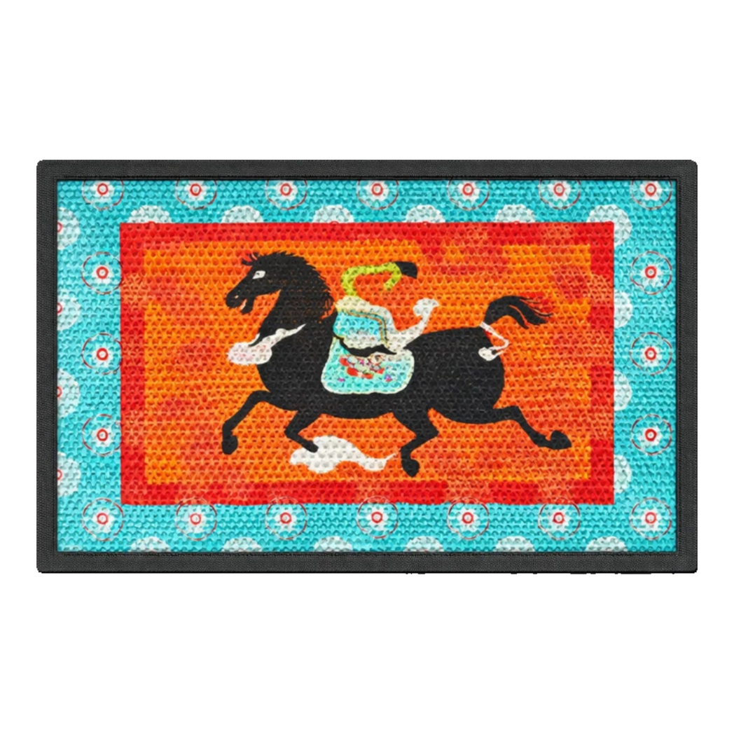 Thảm Ngăn Bụi Ngựa Ô Coil Fiber Đan Vòng 80x100 - Équestre Royale Cheval Anti-Dust 3D Mats-THẢM TRẢI SÀN-CẬU HAI HOME DECOR-CẬU HAI HOME DECOR