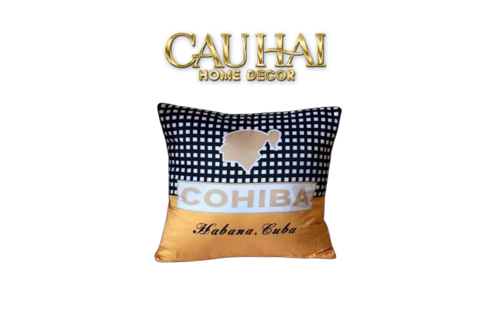 Maison Couture - Vỏ Gối Club Habana Cohiba Cigar Havana Noir 50x50