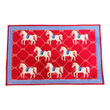 Thảm Cửa Nhung Bỉ 50x80 Ngựa Đỏ Son - Les Chevaux Écarlates de Fortune-THẢM CỬA-CẬU HAI HOME DECOR-CẬU HAI HOME DECOR