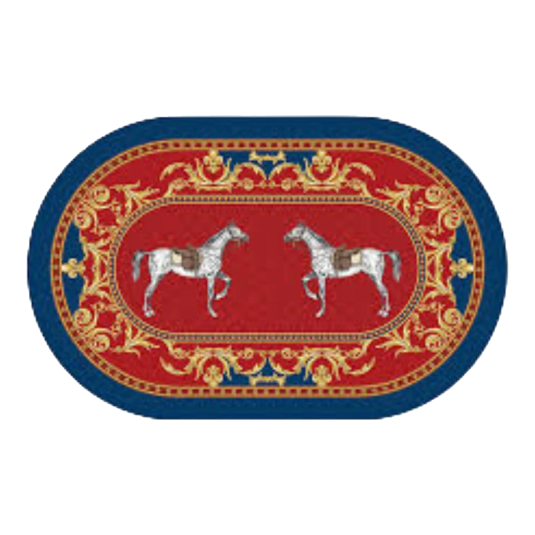 Thảm Cửa Micro-Nappa 50x80 Đôi Ngựa Hoàng Gia Chevaux Royaux Noblesse – Da Thấm Hút-THẢM CỬA-CẬU HAI HOME DECOR-CẬU HAI HOME DECOR