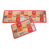 Set Thảm Bếp Microfiber 45x75/150 Patchwork Équestre Crimson Rouge-THẢM BẾP-CẬU HAỊ HOME DECOR-CẬU HAI HOME DECOR