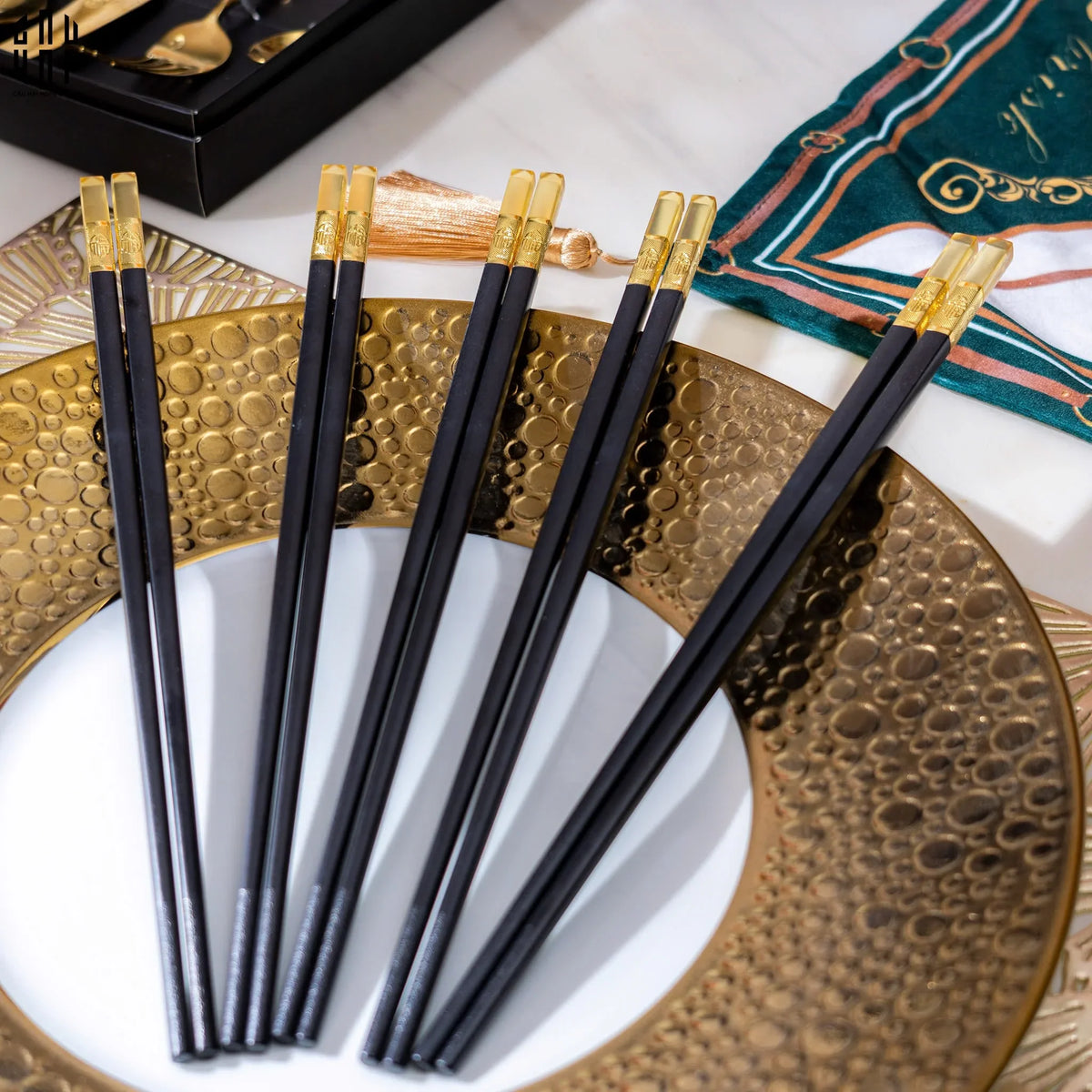 Set 10 Đôi Đũa Sợi Thuỷ Tinh - Amber Black Chopsticks 27cm-Dinner Cutlery Set Dao Muỗng Nĩa-Đối tác tại Trung Quốc theo từng đơn đặt hàng-CẬU HAI HOME DECOR