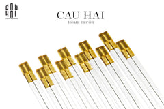 Set 10 Đôi Đũa Sợi Thuỷ Tinh - Amber White Chopsticks 27cm-Dinner Cutlery Set Dao Muỗng Nĩa-CẬU HAI HOME DECOR