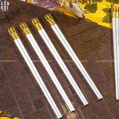 Set 10 Đôi Đũa Sợi Thuỷ Tinh - Amber White Chopsticks 27cm-Dinner Cutlery Set Dao Muỗng Nĩa-CẬU HAI HOME DECOR