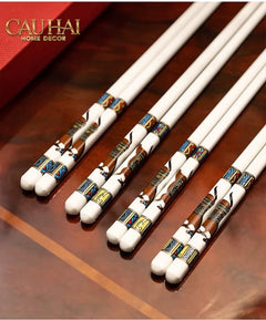 Set 10 Đôi Đũa Sứ Legacy Cheval Oriental Héritage Couture Ceramic Chopsticks Set-Dinner Cutlery Set Dao Muỗng Nĩa-CẬU HAI HOME DECOR