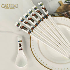 Set 10 Đôi Đũa Sứ Legacy Cheval Oriental Héritage Couture Ceramic Chopsticks Set-CẬU HAI HOME DECOR