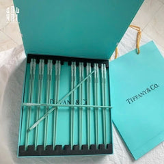 Set 10 Đôi Đũa Sứ Tiffany Fancy Club Porcelain Chopsticks Giftbox-Dinner Cutlery Set Dao Muỗng Nĩa-CẬU HAI HOME DECOR