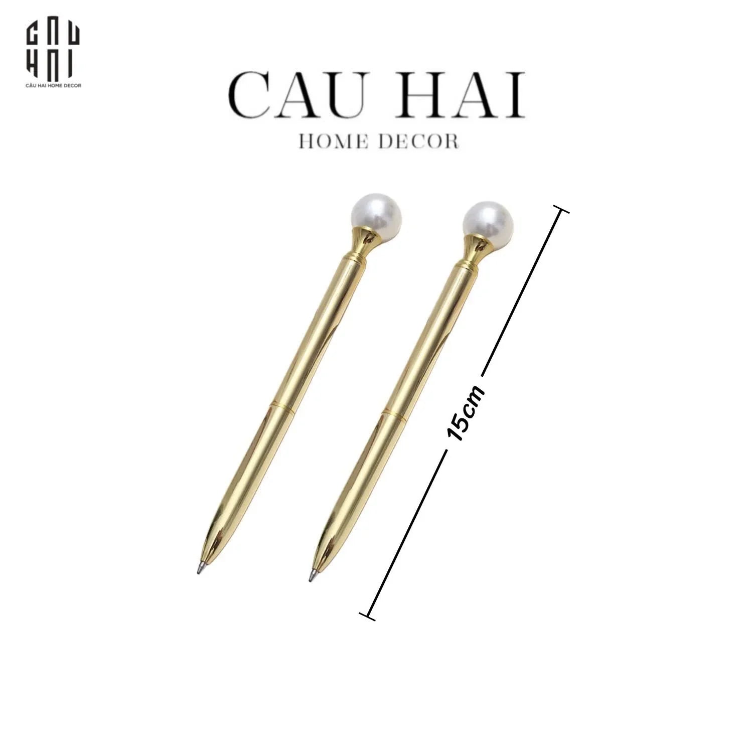 Set 2 Bút White Pearl-TƯỢNG TRANG TRÍ-CẬU HAI HOME DECOR