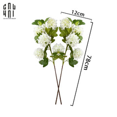 Set 2 Cành Cẩm Tú Cầu Mini - Trắng-CẬU HAI HOME DECOR