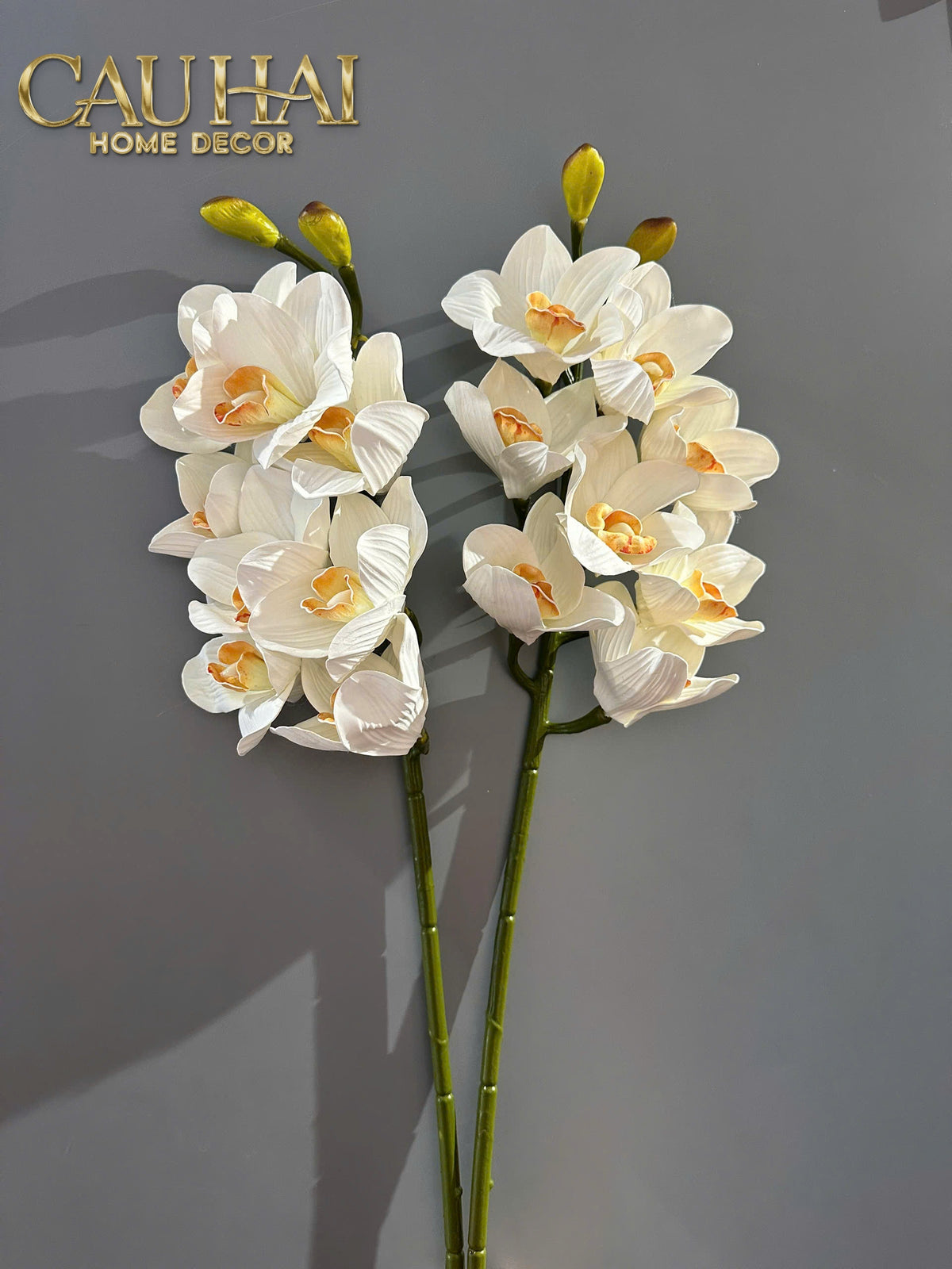 Set 2 Cành Địa Lan Cymbidium-Cành hoa trang trí-CẬU HAI HOME DECOR-CẬU HAI HOME DECOR