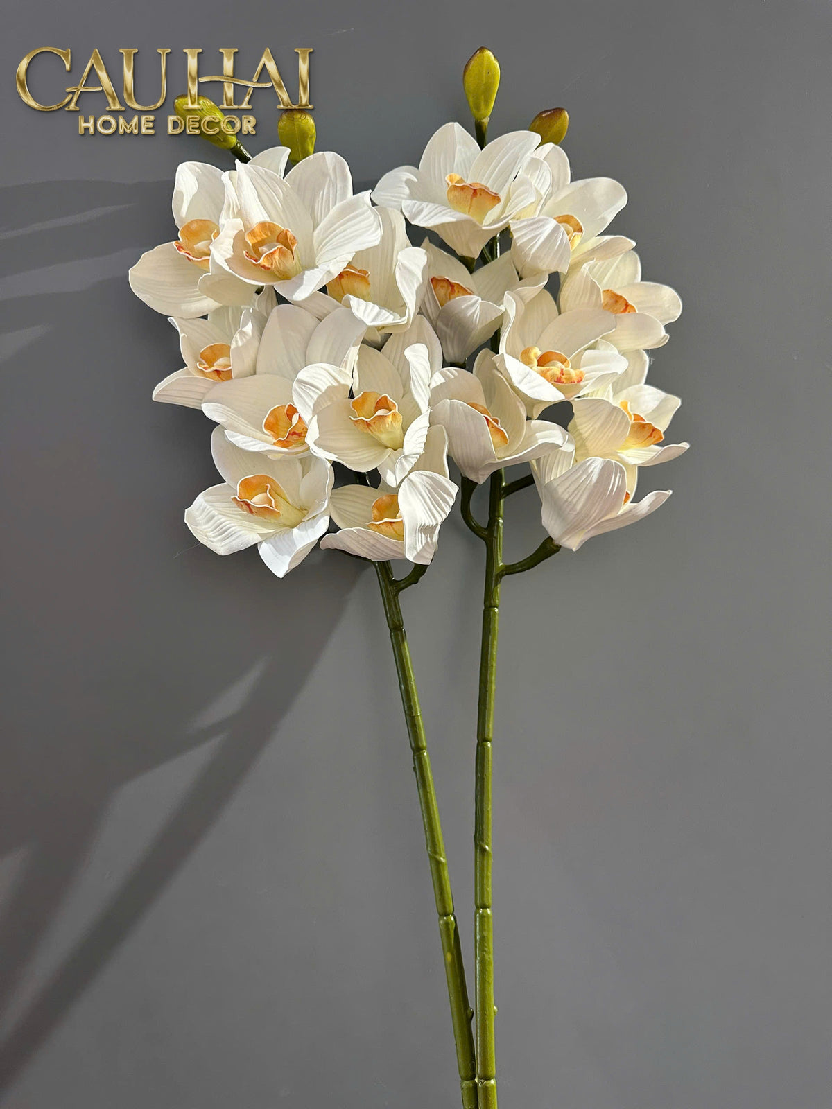 Set 2 Cành Địa Lan Cymbidium-Cành hoa trang trí-CẬU HAI HOME DECOR-CẬU HAI HOME DECOR