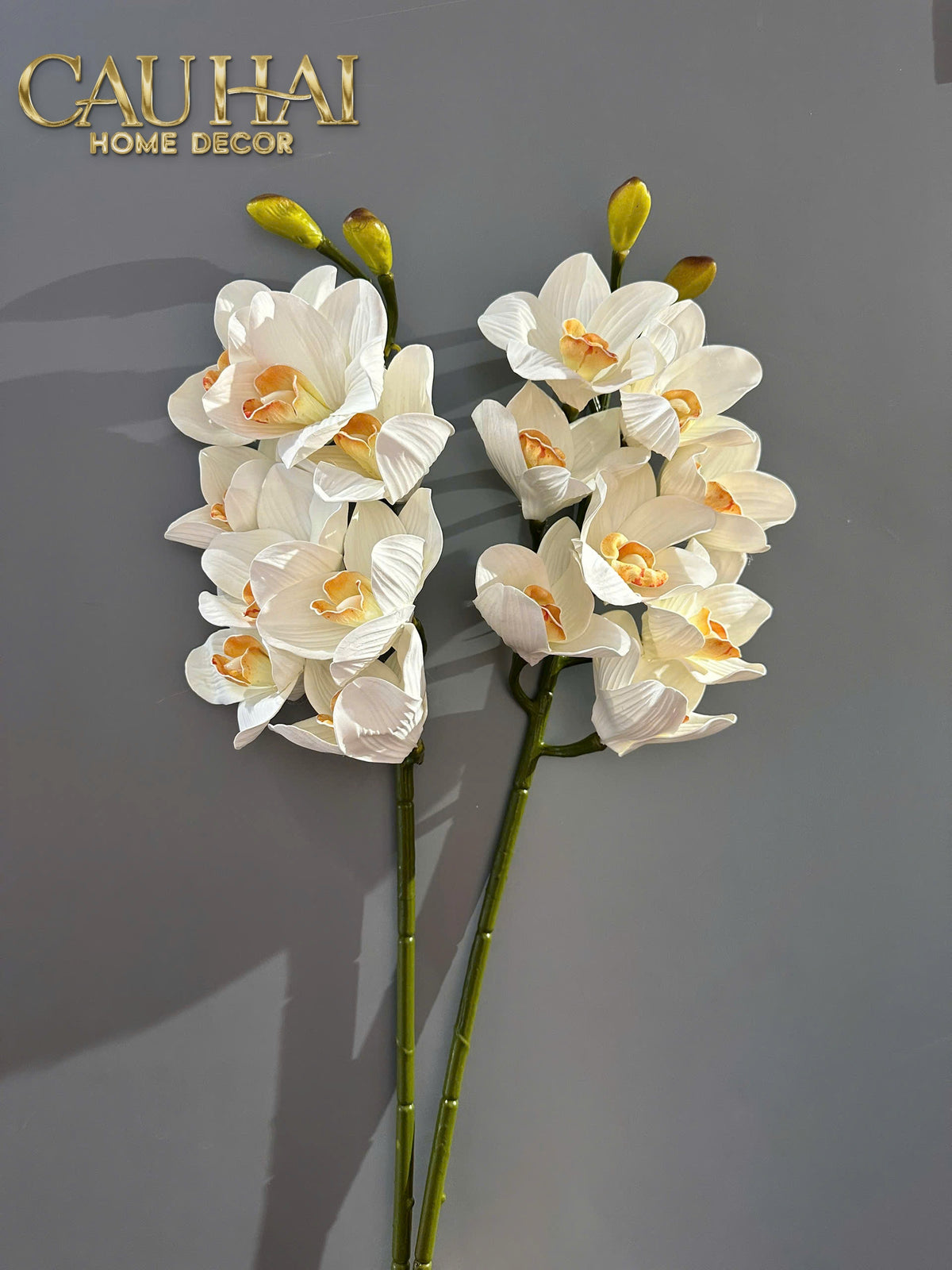 Set 2 Cành Địa Lan Cymbidium-Cành hoa trang trí-CẬU HAI HOME DECOR-CẬU HAI HOME DECOR