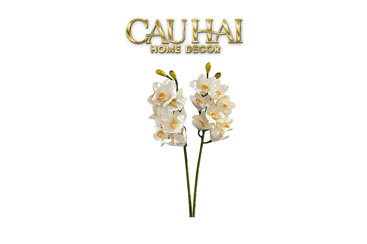 Set 2 Cành Địa Lan Cymbidium-Cành hoa trang trí-CẬU HAI HOME DECOR-CẬU HAI HOME DECOR